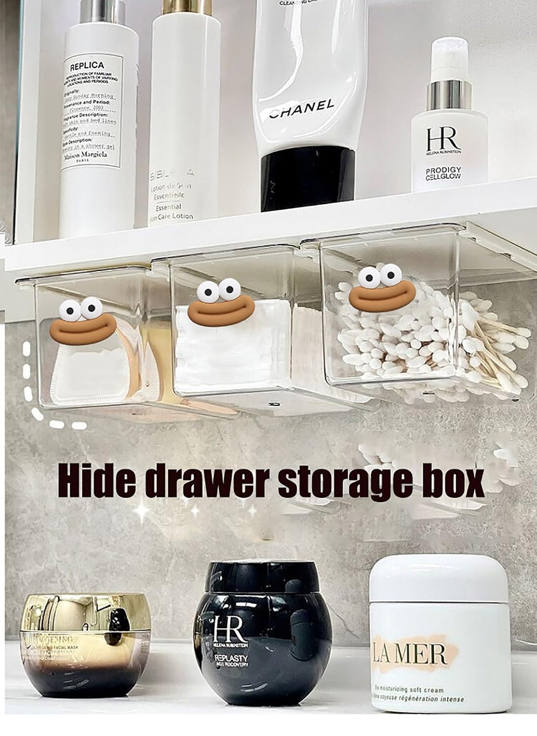 BRENVO MiniNest | Cute Mini Drawer Organizer for Bathroom, Vanity & Desk