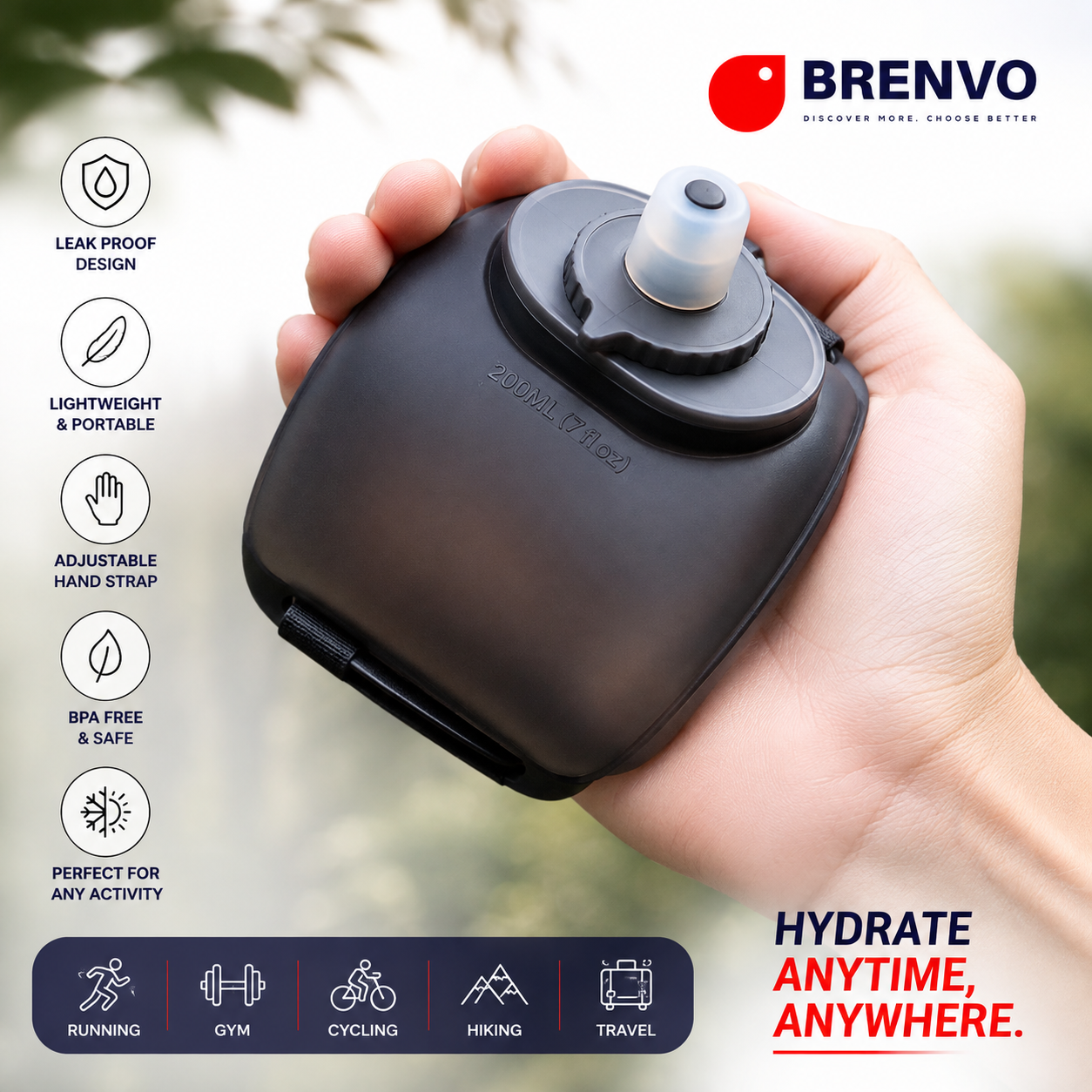 BRENVO™ HydroBand™ | Active Wrist Flask