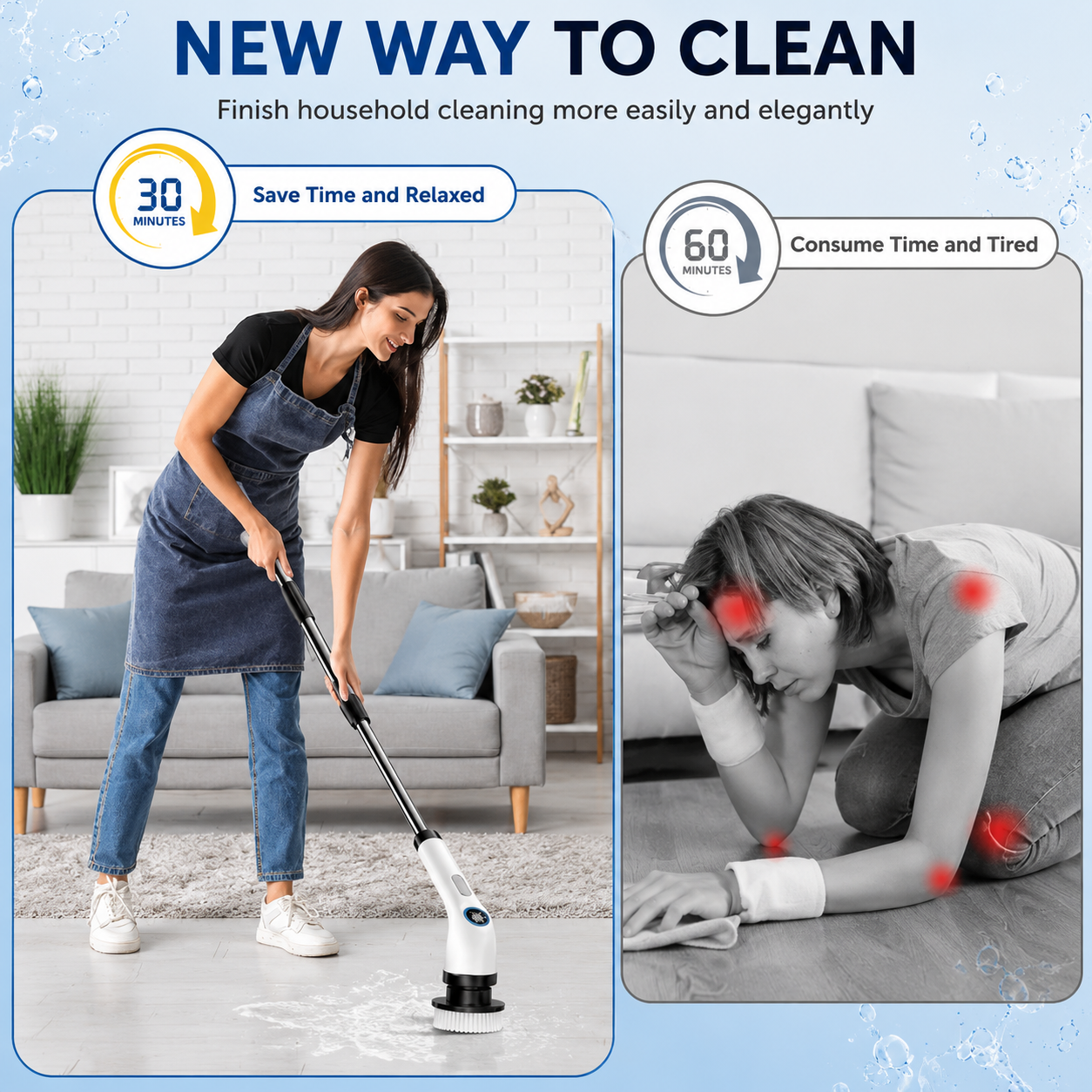Electric Spin Scrubber – Rechargeable Cordless Cleaning Brush