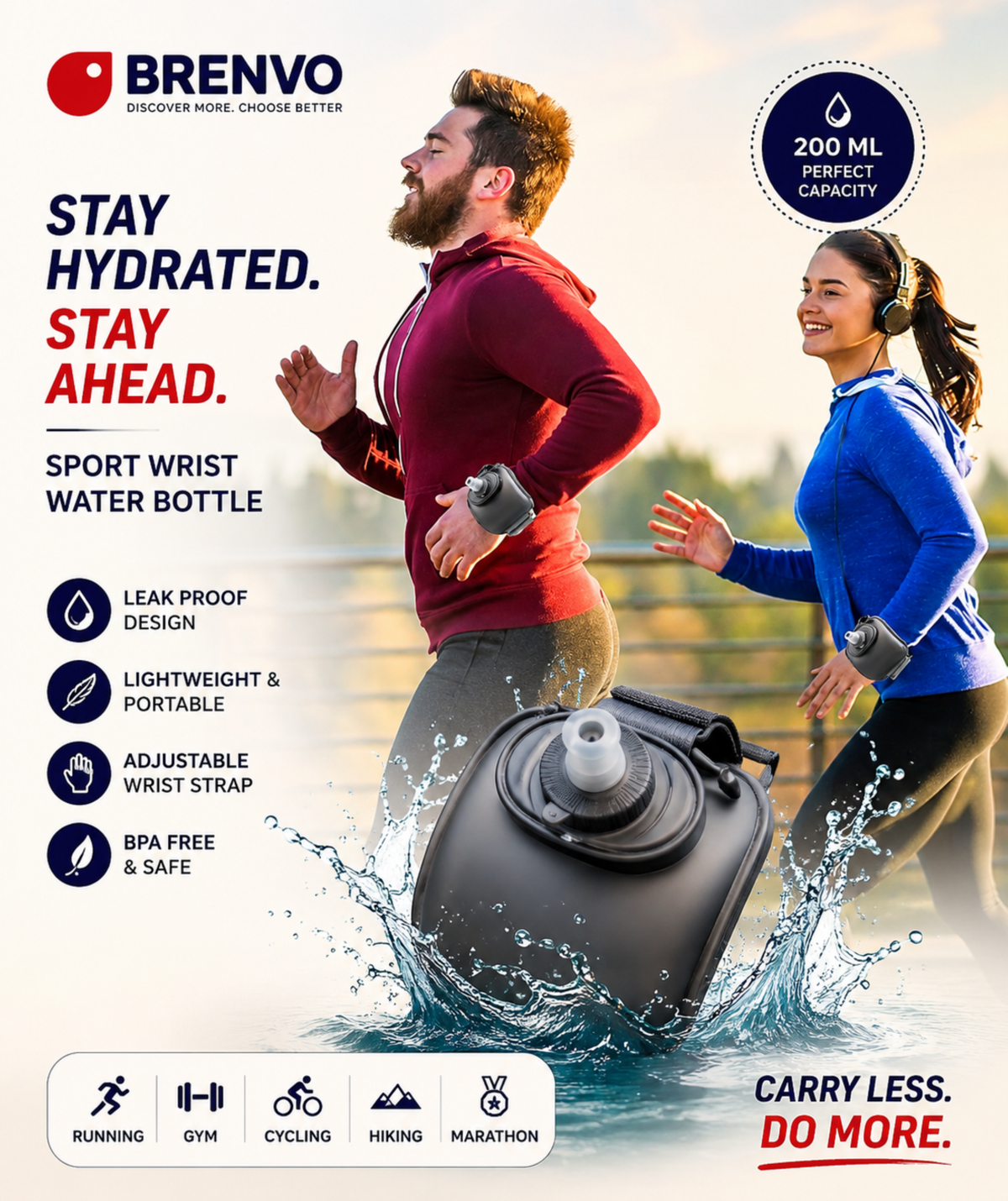 BRENVO™ HydroBand™ | Active Wrist Flask