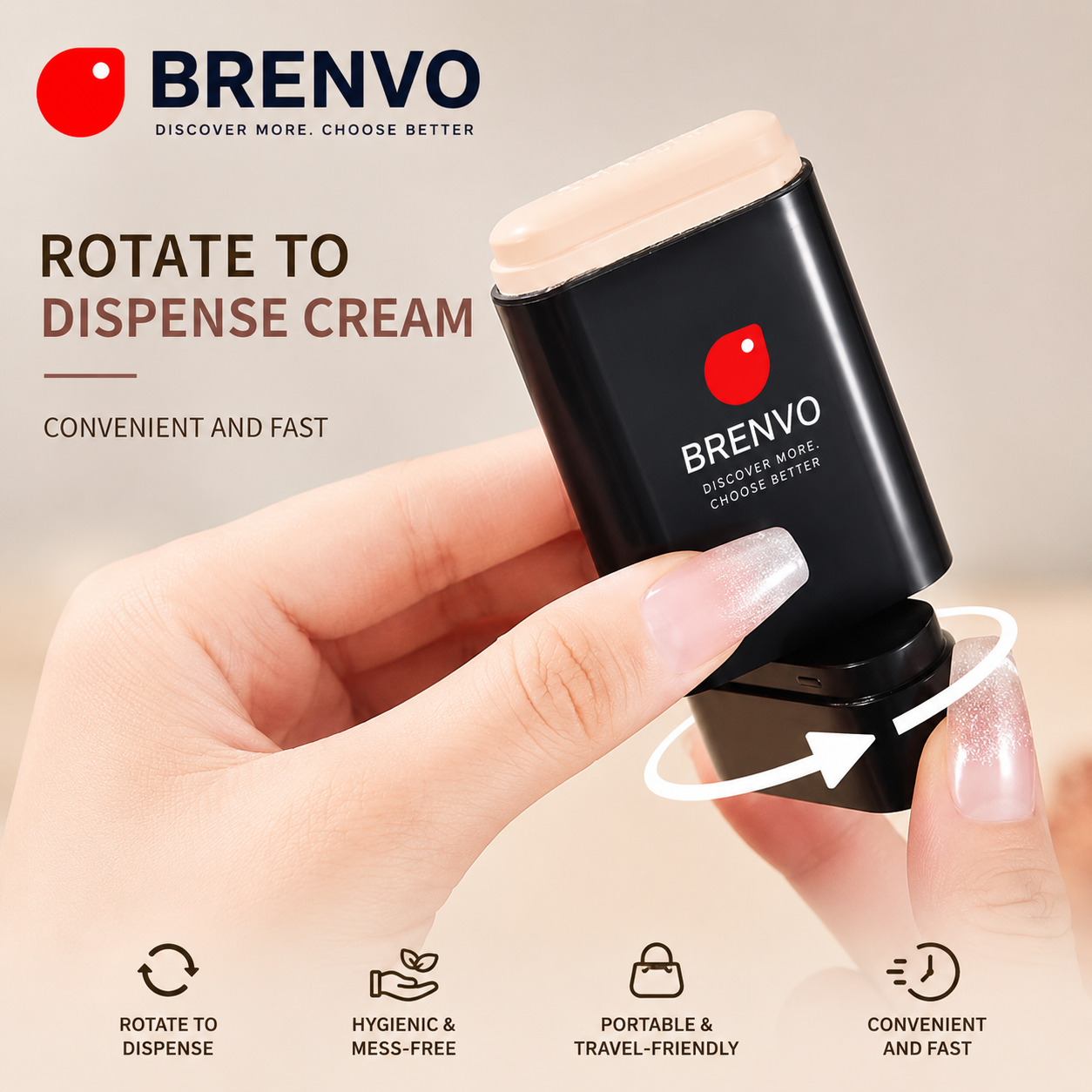 BRENVO Korean GlowStick™ 2-in-1 Glass Skin Foundation