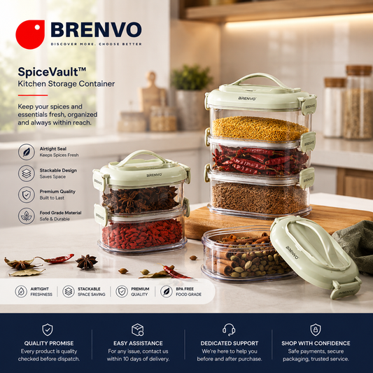 BRENVO SpiceVault™ Kitchen Storage Container