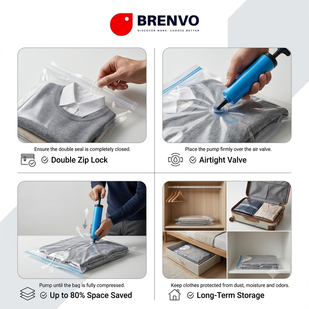 BRENVO SpaceVault™ Compression Kit | Premium 5-Piece Storage Set